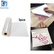 [Gazechimp] 3x Transfer Paper Tape for Adhesive 12 x 60'' Clear Alignment Grid Clear 3 Rolls