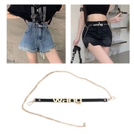 mim Delicate Woman Dress Belt Y2K Style WANG HAPPY Letter Decor Waist Belt for Girls