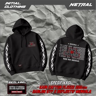 Tace Et Ostende Hoodie with Light-Up Screen Printing | Initial Clothing (free hologram sticker)