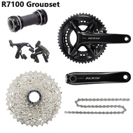 Shimano 105 Di2 R7100 Groupset 2x12 Speed R8150 Shifter Rim Brake R7100 Crankset Cassette R7150 Fron