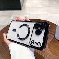 Magnetic Clear For IPhone 17 17 Air 17 Pro 17 Pro Max Case With Camera Lens Protector [Compatible Wi