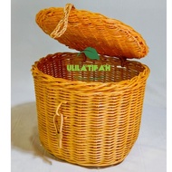 Closed rattan bicycle basket / Children's bicycle basket / mini bicycle basket / small bicycle baske