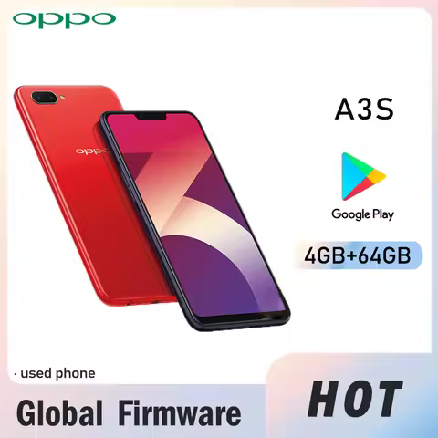 OPPO A3S smartphone Global Firmware ColorOS 5.1 6.2-inch CPU Snapdragon 450 4230mAh camera 13MP used