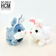 [HÌNH CLIP THẬT] Đồ chơi chú Thỏ con biết đi chạy pin có tiếng kêu đáng yêu gấu nhồi bông Thỏ bông t