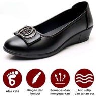 Women's Wedges Shoes Black Work Shoes Slip On Jelly Wedges Women