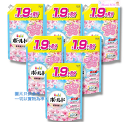 Bold 洗衣液（含柔順劑）櫻花花香型 補充裝1400g  X 6包 #349712 【平行進口產品】