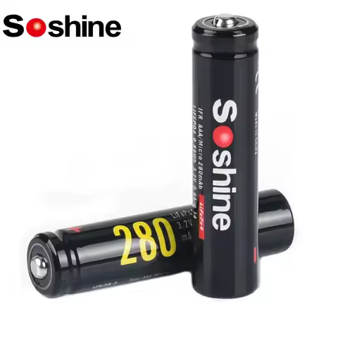 Soshine 10440 LiFePO4 280mAh Rechargeable Battery 3.2V AAA Batteries for Microphone Headlamp Flashli