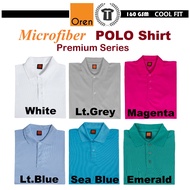 【Premium】Microfiber Plain Collar Shirt White/Lt Blue/Lt Grey/Magenta QD06 Oren Sport tshirt.os