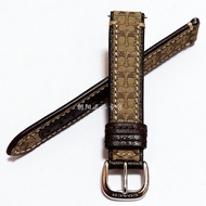 Genuine COACH COACH Strap Genuine Leather Women's Watch Brown C-Shaped Texture Watch Belt1516171820M