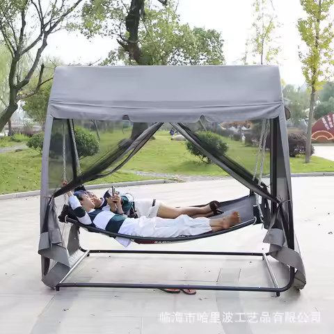 Outdoor Swing Chair Rocking Chair Indoor Balcony Patio Swing Adult Leisure Canopy Double Hanging Cha