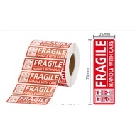 200PCS WATERPROOF FRAGILE STICKER Label Warning Mudah Pecah Stiker Fragile