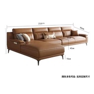 Genuine Genuine Leather Sofa Italian Household Leather Sofa Living Room Medium Small Apartment Leath