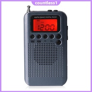 HRD-104 Digital Mini Pocket AM FM Radio with LCD Display 40mm Driver Speaker [countless1.sg]