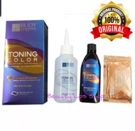 Rudy Hadisuwarno Toning Color Natural Black Cat Rambut Pewarna Rambut Permanen Halal Rudi- 60 ML Ton