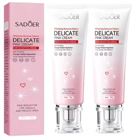 2pcs Body Cream Lighten Melanin Pink Underarm Knees Inner Thighs Bleaching Cream Moisturizing Bright