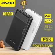 CCC AWEI P20K 2.4A P37K Powerbank 1W Power Bank 10000mAh 2.1A Fast Charging Powerbank 3C WEKOME WP-1