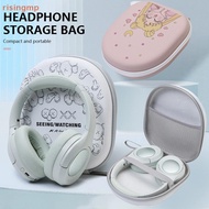 [risingmp] Headphone Storage Bag Hard EVA Shockproof Portable Personalized Cartoon Headphone Storage