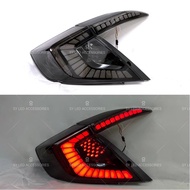 CIVIC FC TAILLAMP RUNNING TAIL LAMP DRAGON SCALE V6 SMOKE LAMPU BELAKANG