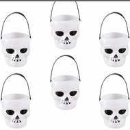 Jojokids - skeleton mini candy bucket halloween props halloween candy basket/ mini skull basket/