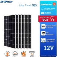 Solar Panel 18V 100W/150W Monocrystalline Silicon Solar Panel Outdoor IP67 Waterproof Solar Cell