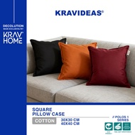 KATUN Krav Ideas Home - Cotton Sofa Cushion Cover - Plain Pattern - 30x30 & 40x40