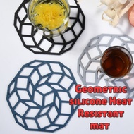 [Ready Stock] Silicone Geometric Mat / Non-slip Mat / Hot Pot Holder / Hot Resistant Mat