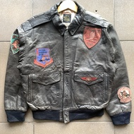 avirex bomber leather jacket (flight jacket) | Jaket avirex kulit ori