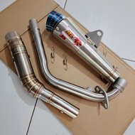 Exhaust Redleo Blue stainless 1set for Lc135 spark 135 X1-r 135 Exciter 150 Y15ZR Fz150i Raider 150 
