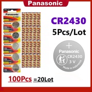 100pcs Original Panasonic CR2430 Watch Buttom Battery DL2430 ECR2430 GPCR2430 CR 2430 3V Lithium Coi