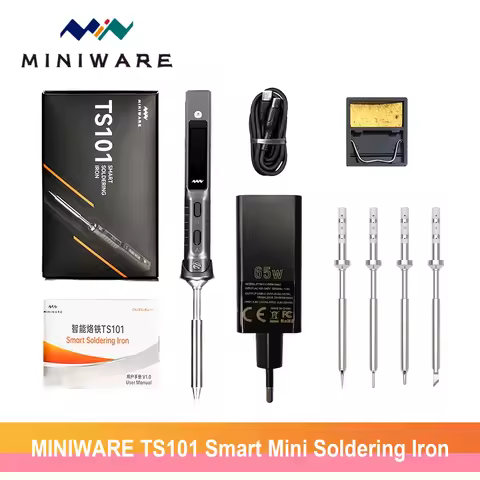 MINIWARE TS101 Electric Soldering Iron Adjustable Temperature USB Portable Digital Welding Station 6