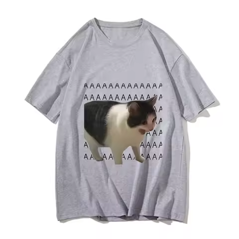 Funny Meme Sad Crying Cat Printed Women Men Casual T-Shirt Summer Harajuku T Shirts Casual Fashion T