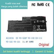 11.4V Original AC13C34 Laptop Battery for Acer Aspire E3 V5-122P ICP5/60/80 V5-132 E3-111 V5-122 V5-