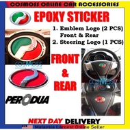 Perodua Ativa Alza Myvi Lagi Best Icon Viva Axia Bezza Aruz Kelisa - 3D Epoxy Logo Emblem Logo [Fron