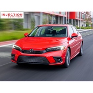 Honda Civic (FE) 2022 - Above Door Visor / Mugen Door Visor / Injection With Stainless Steel Door Vi