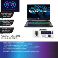 Acer Predator Helios 300 PH315-55-512T 15.6" FHD 165Hz Gaming Laptop ( i5-12500H, 16GB, 1TB SSD, RTX3060 6GB, W11 )