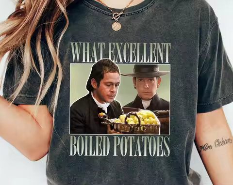 Boiled Potato Funny Emoji T-shirt, Pride and Prejudice T-shirt, Pure Cotton Spring/Summer Streetwear