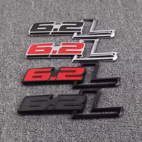 3D ABS Car Stickers Emblem Auto Trunk Badge Decals for F150 6.2L C7 2011-2019 6.2 L Car Styling Acce
