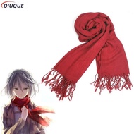 ℡✤ Attack on Titan Mikasa Ackerman Cosplay Scarf Japanese Anime Shingeki no Kyojin Red Daily Casual All-match Scarves