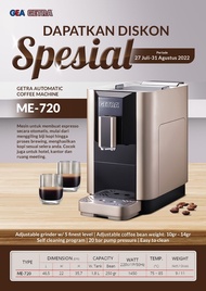 GETRA Coffee Machine ME-720 Automatic | Mesin Kopi Otomatis ME720