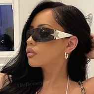 Luxury Punk Sports Sunglasses Women Brand Designer Y2K One Piece Sun Glasses Men Goggle Shades UV400 Five Star Fashion Eyewear