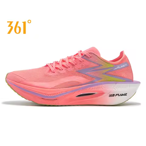 361 Degrees Flame 3.0 Men's Running Shoes New Profssion Light Breathable Rebound Marathon Carbon Pla