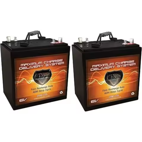XTR6-235 6 Volt 235Ah Group GC2 AGM Deep Cycle Battery. Capacity: 235Ah; Energy: 1.62kWH Each; Reser