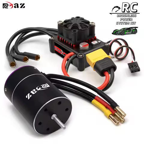 RCXAZ RC 3650 Brushless Motor 75A Brushless Kit for Axial Traxxas Tamiya RC Off-Road Cars 1/10 Car A