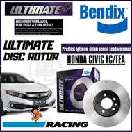 Bendix Ultimate Front And Rear Set Disc Rotor - Honda Civic FC/TEA 2016 BR2540 ULT BR2541 ULT
