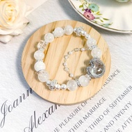 Original Design White Snowflake Crystal Ghost Cool Beauty Natural Snow Bracelet [Gentle Moonlight Ne