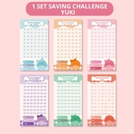 YUKI (1SET) A6 SIZE SAVING CHALLENGEYUKI A6 BINDER A6 FINANCIAL MANAGEMENT A6