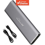 Blueendless 2802N Aluminum Alloy NVMe Portable Hard Drive Enclosure With Screw-Lock M.2 SSD Reader W