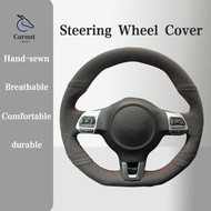 Suede Steering wheel Cover For Volkswagen Golf 6 GTI MK6 VW Polo GTI Scirocco R Passat CC Handle Cov