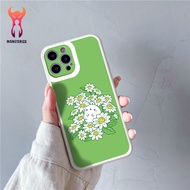 Rabbit camera protective case next to the flower garden for Iphone 13 14 promax 7 plus 8 plus 11 pro