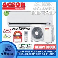 [WEST MSIA] ACSON A3WM/A3LC AVO SERIES (NON INVERTER) R32 AIRCOND (1.0HP, 1.5HP, 2.0HP, 2.5HP)